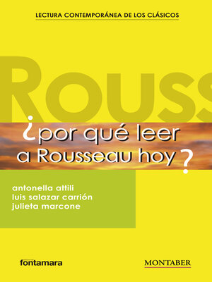 cover image of ¿Por qué leer a Rousseau hoy?